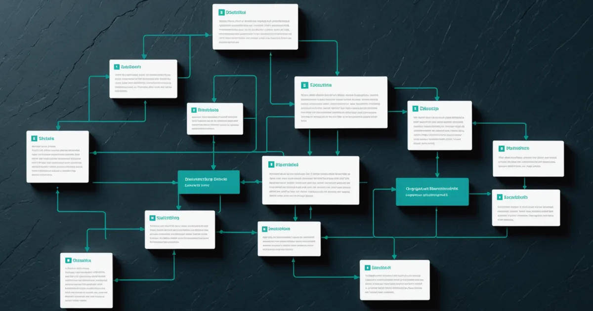 Abstract structured data format visualization representing DICOM SR report structure