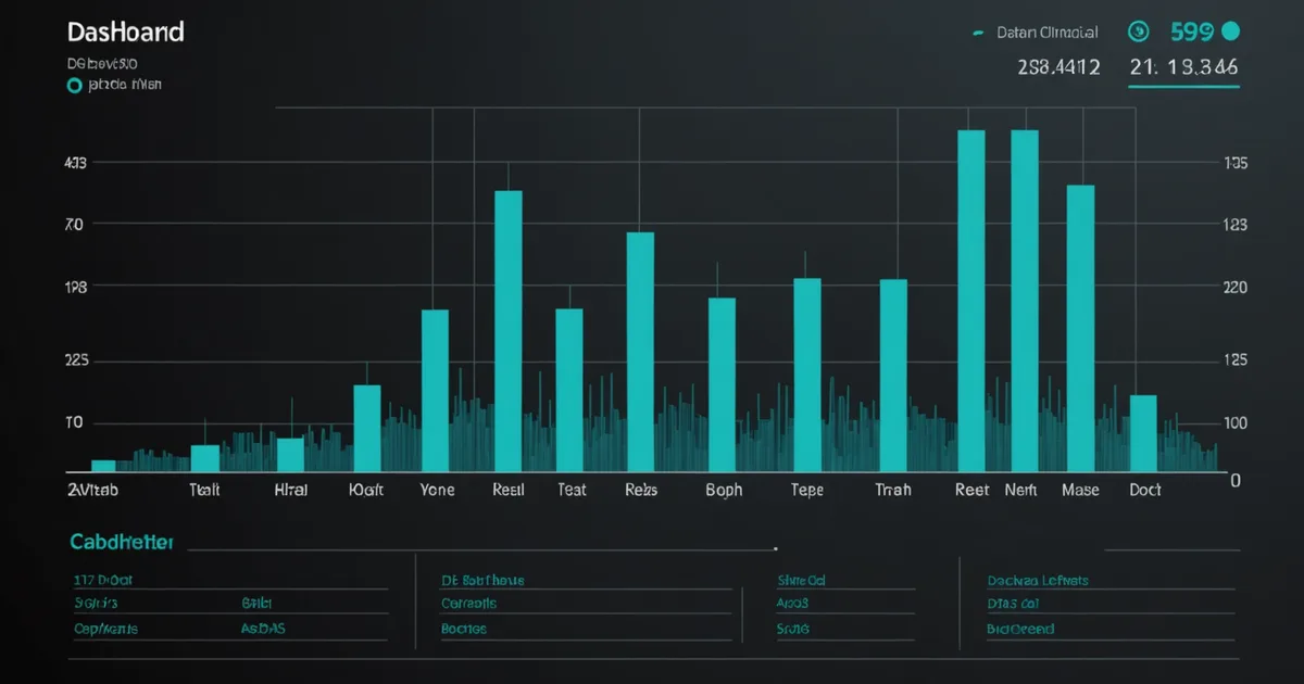 Abstract operations dashboard aesthetic with throughput metric visualization